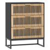 vidaXL Dulap, negru, 60x30x75 cm, lemn prelucrat