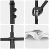 vidaXL Parasol cu braț cantilever pentru grădină Nisipiu