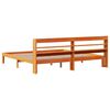 vidaXL Cadru de pat fără saltea, maro ceruit 180x200 cm lemn masiv pin