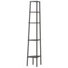 vidaXL Raft de colț cu 5 niveluri, negru, 45,5x31,5x180 cm