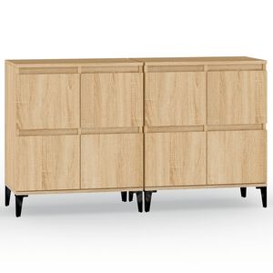 vidaXL Dulapuri, 2 buc, stejar sonoma, 60x35x70 cm, lemn prelucrat