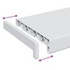 vidaXL Prag de fereastră Alb 80 x 20 x 4,5 cm PVC