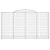 vidaXL Coșuri gabion arcuite 6 buc, 300x50x160/180 cm, fier galvanizat
