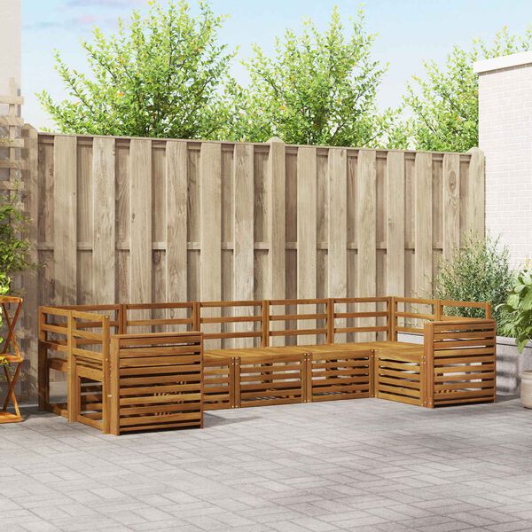 vidaXL Seturi de canapele 7 pcs natural Lemn Solid de Acacia