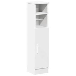 vidaXL Dulap de baie cu suport role, alb, 20,5x22x90 cm