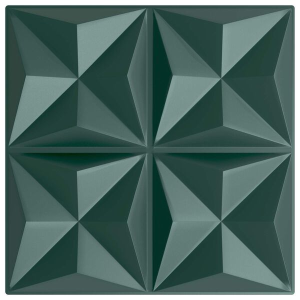 vidaXL Panouri de perete 48 pcs Verde Origami 50 x 50 cm Spumă XPS