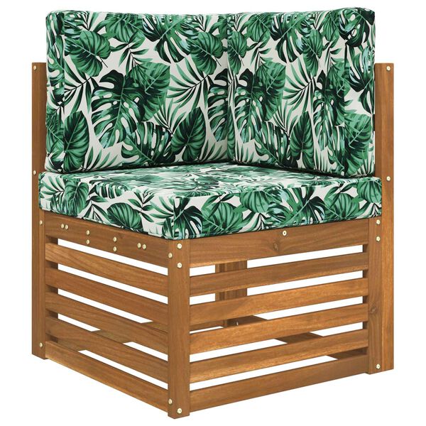 vidaXL Perna pentru canapea de exterior 3 pcs Model cu frunze