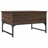 vidaXL Măsuță de cafea stejar maro 70x50x40 cm lemn prelucrat și metal