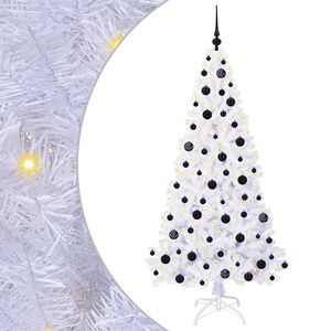 vidaXL Brad de Crăciun artificial cu 300 LED Alb 180 cm PVC și Oțel