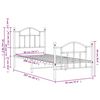 vidaXL Cadru de pat metalic cu tăblie de cap/picioare, alb, 90x200 cm