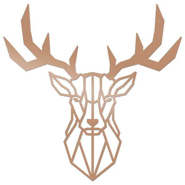 Homemania Decor de perete Deer, cupru, 51x51 cm, oțel