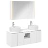vidaXL Set dulap baie 4 pcs Alb Lemn prelucrat