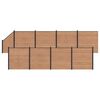 vidaXL Set de Gard 9 buc. 1484 x 186 cm WPC și Aluminiu Maro