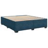 vidaXL Pat box spring cu saltea, albastru, 180x200 cm, catifea