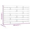 vidaXL Tăblie de pat pentru perete, alb, 106x3x80 cm, lemn masiv pin
