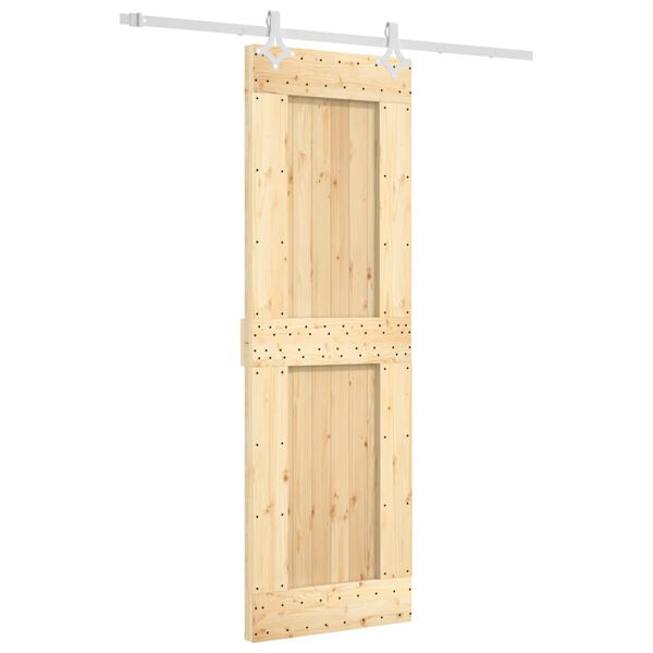 vidaXL Ușă glisantă cu set de feronerie 70x210 cm, lemn masiv de pin