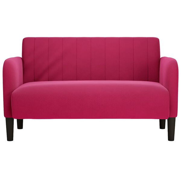 vidaXL Canapea loveseat rosu vin 109 cm catifea