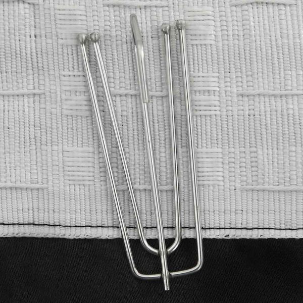 vidaXL Draperii opace, aspect de in, negru, 290 x 245 cm, cu c&acirc;rlige