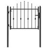 vidaXL Poartă de gard ASTEN 100 x 75 cm Metal Negru Blocat