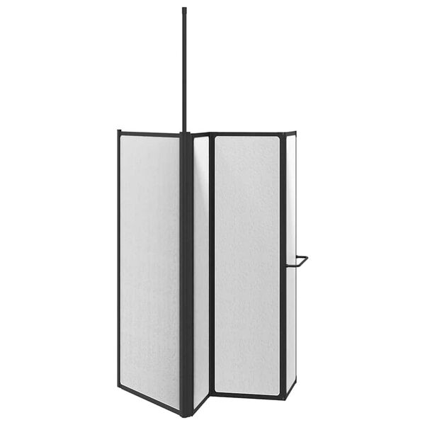 vidaXL Paravan de duș Alb 120 x 70 x 137 cm Aluminiu