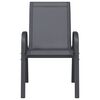 vidaXL Scaune de grădină stivuibile, 2 buc., gri, textilenă
