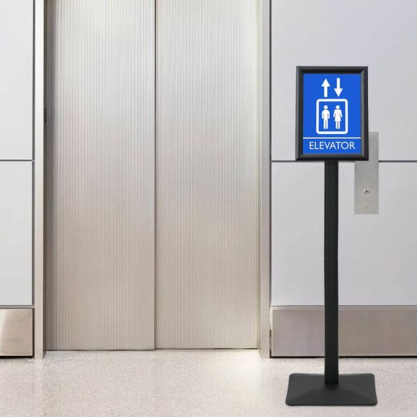 vidaXL Suport poster tip pedestal Argintiu a4 Fontă