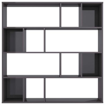 vidaXL Separator cameră/Bibliotecă, gri extralucios, 110x24x110 cm PAL