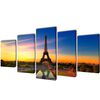 vidaXL Set de tablouri imprimate pe p&acirc;nză Turnul Eiffel 100 x 50 cm