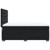 vidaXL Pat box spring cu saltea, negru, 140x200 cm, catifea