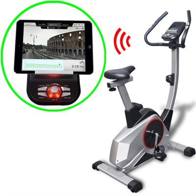 vidaXL Bicicletă fitness programabilă, masă rotație 10 kg, Smart App