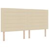 vidaXL Tăblie cap cu headboard Crem 200 cm Piele artificială