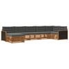 vidaXL Set de canapele de exterior cu pernă 7 pcs Natural și Antracit