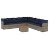 vidaXL Set canapele de grădină cu perne, 10 piese, gri, poliratan