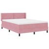 vidaXL Pat cu arcuri cu saltea cu headboard Roz 200 x 160 cm Catifea