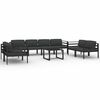 vidaXL Set mobilier de grădină cu perne, 9 piese, antracit, aluminiu