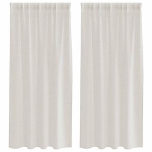 vidaXL Cortină din Voile 2 buc. Crem 175 x 140 cm Poliester