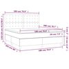 vidaXL Pat box spring cu saltea, albastru &icirc;nchis, 180x200 cm, catifea