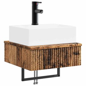 vidaXL Basin de spălare montat pe perete Lemn vechi 40 x 41 x 39 cm