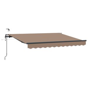 vidaXL Copertină retractabilă Gri taupe 400 &times; 350 cm Poliester