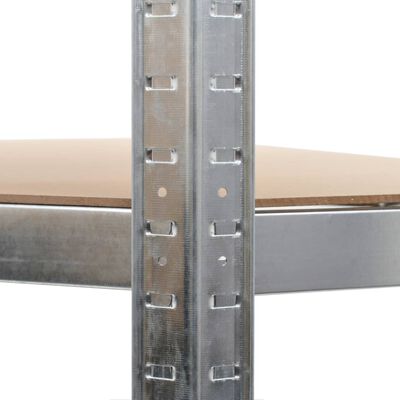 vidaXL Raft rezistent cu 5 niveluri, 5 buc., oțel argintiu și lemn