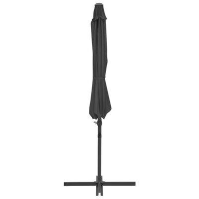 vidaXL Umbrelă suspendată cu stâlp din oțel, antracit, 300 cm