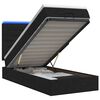 vidaXL Pat Ottoman cu Saltea și LED Negru 90 x 200 cm Țesătură