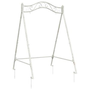 vidaXL Cadru de Că swings Alb Antic 113 x 121,5 x 168 cm Oțel