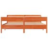 vidaXL Cadru de pat fără saltea, maro ceruit 200x200 cm lemn masiv pin