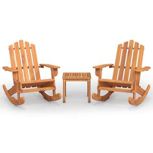 vidaXL Set mobilier de grădină Adirondack, 3 piese, lemn masiv acacia