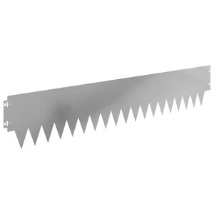 vidaXL Margine pentru gazon 30 pcs 103 x 20 cm metal Argintiu