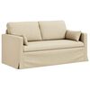 vidaXL Canapea 2 pcs Crem 158 x 78 x 80 cm țesătură