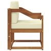 vidaXL Canapea de exterior Lemn de acacia solid și poliester natural