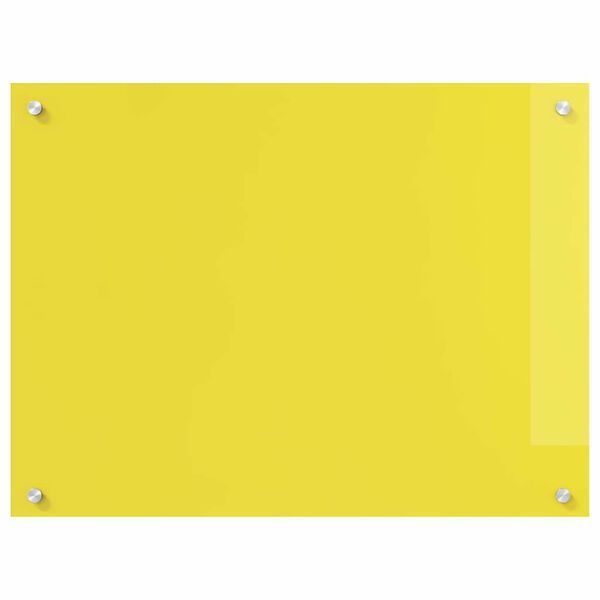 vidaXL Spate de bucătărie 2 pcs Galben 80 x 60 cm sticlă securizată