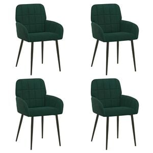 vidaXL Scaune de dining 4 buc. Catifea Verde &icirc;nchis 57 x 50 x 85 cm